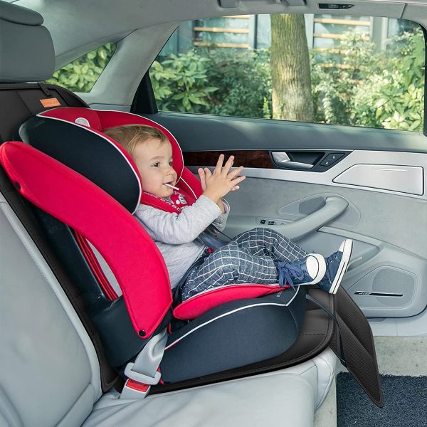 Smart eLf Car Seat Protector, 2Pack Seat Protector Protect Child Seats with Thickest Padding and Non Slip Backing Mesh Pockets for Baby and Pet - Image 5