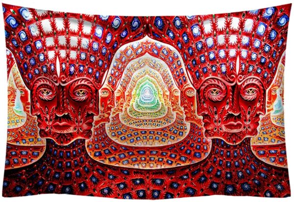 Psychedelics Art Tapestry Wall Handing, Tool 10000 Days Alex Gray Tapestry Wall Art for Bedroom Living Room Dorm Decor 51" H x 59" W - Image 2