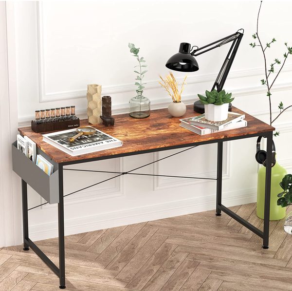 31.5 inch Computer Desk with n-Woven Storage Bag, Office Work Desk for Small Spaces, Writing Study, Industry Modern Table for Bedroom, Home, Office - Image 4