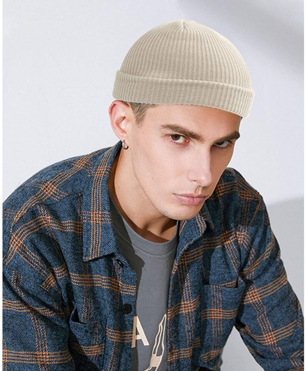 Kordear Trawler Beanie Solid Color Fisherman Hat Daily Wearing Roll up Knitted Hat Fashion Fisherman Beanie Hat for Unisex - Image 3