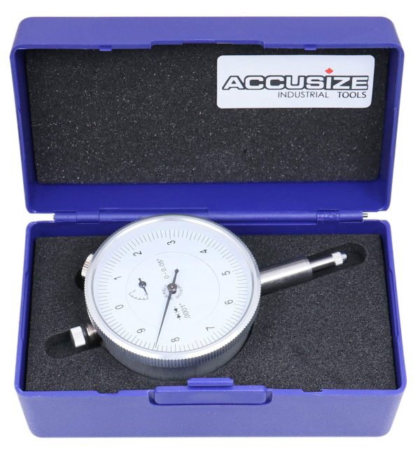 Accusize Industrial Tools 0-0.05'' x 0.0001'' Dial Indicator, AGD2 Style, with Back Lug, P900-S097 - Image 3