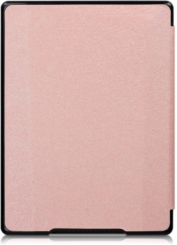 kwmobile Case Compatible with Kobo Aura H2O Edition 1 - Book Style PU Leather e-Reader Cover Folio Case - Rose Gold - Image 7