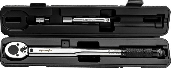 1/2-inch Drive Click Torque Wrench, 10~150 ft./lb, 13.6~203.5 N/m with 3/8" Drive Reducer - Image 4