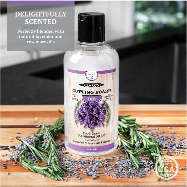 Cutting Board Oil (12oz) by  - Lavender & Rosemary Oils - Food Grade Mineral Oil for Cutting Boards and Butcher Blocks - Oil & Conditioner - Image 5