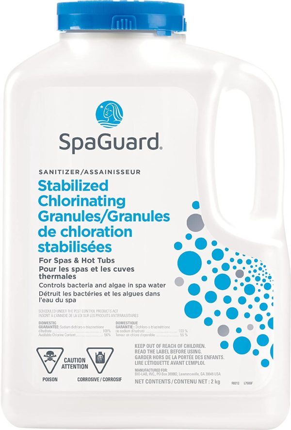 SpaGuard Stabilized Chlorinating Granules (2 KG) Chlorine Sanitizer (SKU 7506)