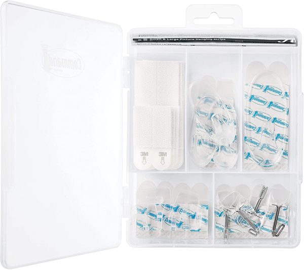 Command Clear Variety Kit, Various Sized Hooks, Wire Hooks, and Picture Hanging Strips to Hang Up to 19 Items, Organize Damage-Free - Image 5