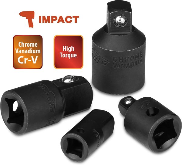 4 Pieces -  Impact Socket Adapter and Reducer Set, Cr-V - Image 3