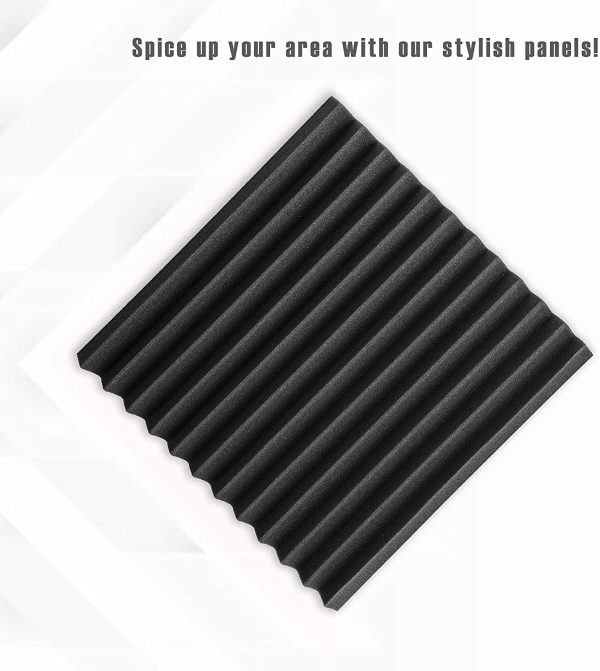 12 Pack Set Acoustic Panels, 2" X 12" X 12" Acoustic Foam Panels, Studio Wedge Tiles, Sound Panels wedges Soundproof Sound Insulation Absorbing (12 Pack, Blue) - Image 8