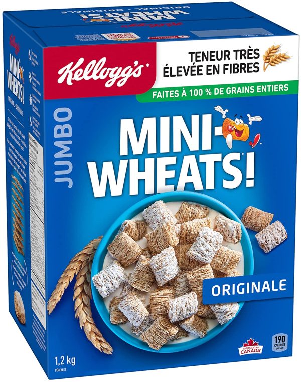 Kellogg's Mini-Wheats Cereal, 1.2kg (Jumbo Size), Original