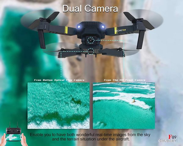 Super Endurance Foldable Quadcopter Drone for Beginners ?C 40+ mins Flight Time,Wi-Fi FPV Drone with 120??Wide-Angle 1080P HD Camera,Optical Flow Positioning,Follow me,Dual Cameras Switch(2 Batteries)