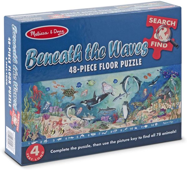 Melissa & Doug Search and Find Beneath The Waves Floor Puzzle (48 pcs, Over 1.21 Meters) - Image 7