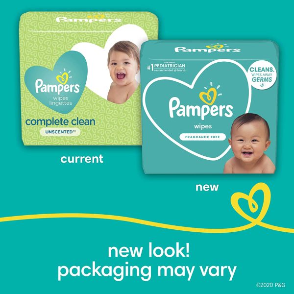 Pampers Baby Wipes, Complete Clean Fragrance Free, 15X Pop Top, Hypoallergenic and Dermatologist-Tested, 1200 Count, Packaging May Vary - Image 6