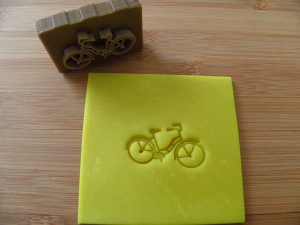 Bicycle Bike stamp for pottery clay soap and more