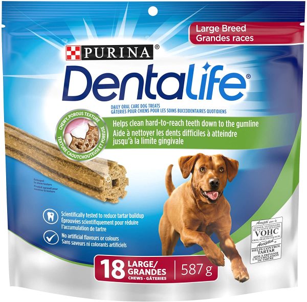 DentaLife Daily Oral Care, Dental Dog Treats for Large Breed Dogs - 18 ct Pouch - Image 2