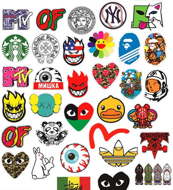 100-Pcs Street Fashion Sticker Pack Waterproof Cute Aesthetic Trendy Vinyl Stickers for Teens Kids Girls and Boys, Perfect for Car Motorcycle Bicycle Skateboard Luggage Decal Graffiti Patches - Image 5