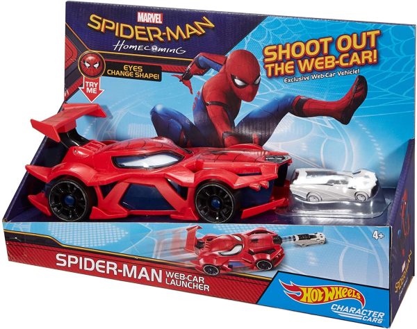 Marvel Hot Wheels Spider-Man Web-Car Launcher - Image 7