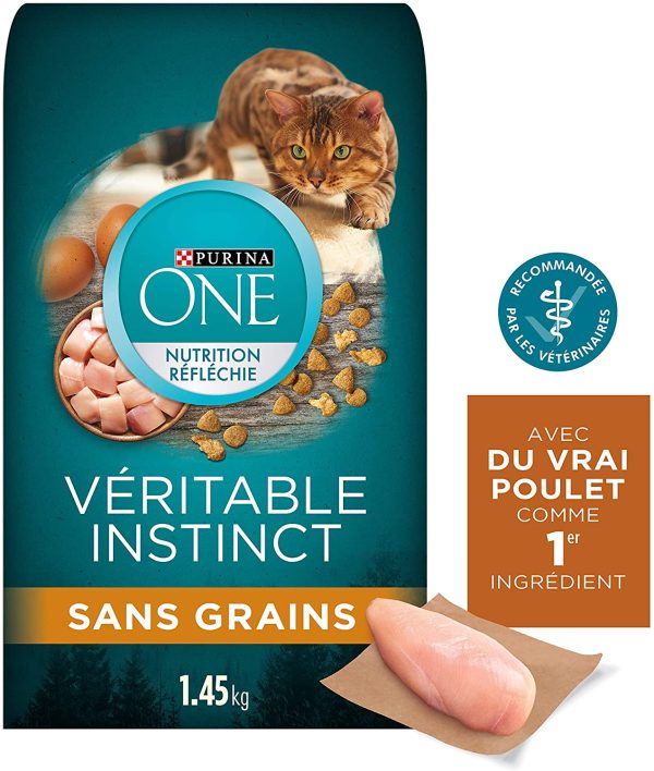 Purina ONE True Instinct Grain Free Natural Dry Cat Food with Real Chicken, 1.45 kg - Image 2