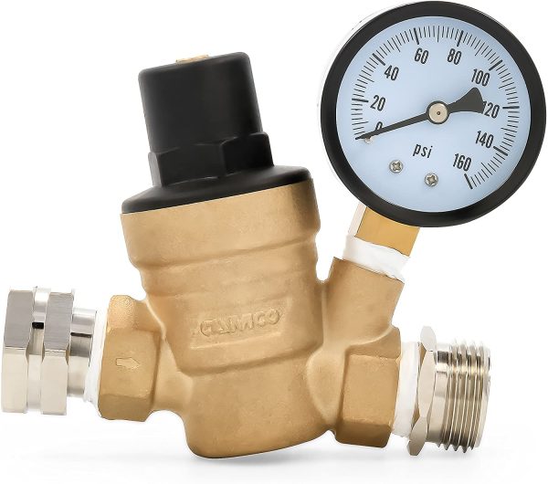 40058 Adjustable Brass Water Pressure Regulator - Helps Prevent Damage to Appliances and Plumbing Fixtures from High Water Pressure, Great for RVs and Boats - Image 8