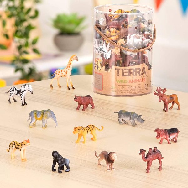 Terra by Battat ?C Wild Animals ?C Assorted Miniature Wild Animal Toys for Kids 3+ (60 Pc) Multi, 2" - Image 5