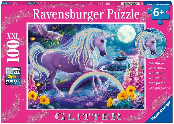 Ravensburger Glitter Unicorn 100 Piece Puzzles for Kids, Every Piece is Unique, Pieces Fit Together Perfectly - Image 6