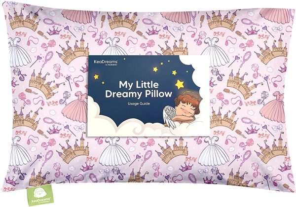 Toddler Pillow with Pillowcase - Soft Organic Cotton Toddler Pillows for Sleeping - Machine Washable - Toddlers, Kids, Child - Perfect for Travel, Toddler Cot, Bed Set (Dear Princess) - Image 6