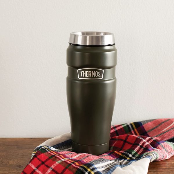 Staineless Steel King 16 Ounce Travel Tumbler, Army Green - Image 5