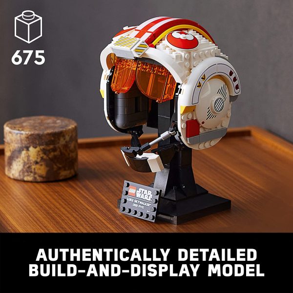 LEGO Star Wars Luke Skywalker (Red Five) Helmet 75327 Fun, Creative Building Kit for Adults; Collectible, Brick-Built Star Wars Memorabilia for Display (675 Pieces) - Image 2