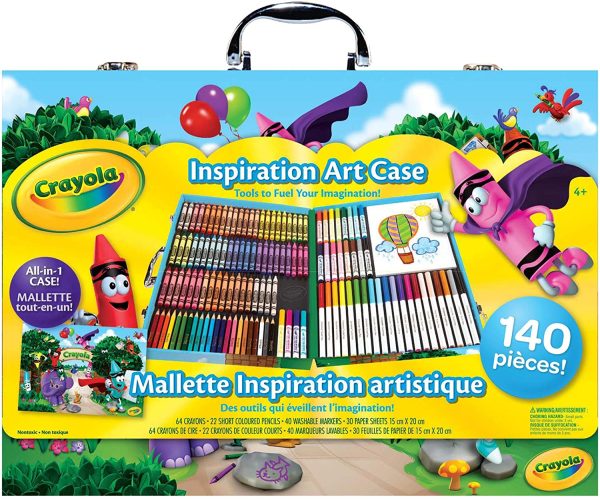 Crayola Inspiration Art Case; 140 Art Supplies, Crayons, Gift for Boys and Girls, Kids, Adults, Ages 3,4, 5, 6, and Up, Arts and Crafts, Colored Pencils, Washable Markers, Paper, Portable Case, Back to school, School supplies, Gifting - Image 2