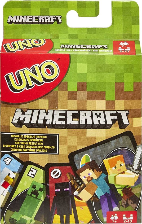 UNO Minecraft Card Game Videogame-Themed Collectors Deck 112 Cards with Character Images, Gift for Fans Ages 7 Years Old & Up - Image 4