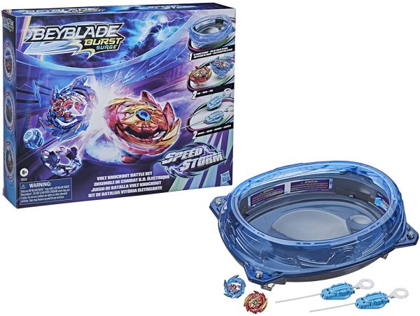 Beyblade Burst Surge Speedstorm Volt Knockout Battle Set ?C Complete Battle Game Set with Beystadium, 2 Battling Top Toys and 2 Launchers - Image 4