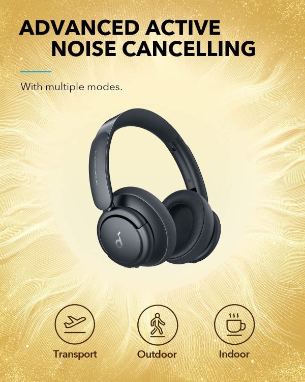 by Anker Life Q35 Multi Mode Active Noise Cancelling Headphones, Bluetooth Headphones with LDAC for Hi Res Wireless Audio, 40H Playtime, Comfortable Fit, Clear Calls, for Home, Work, Travel (Black) - Image 6