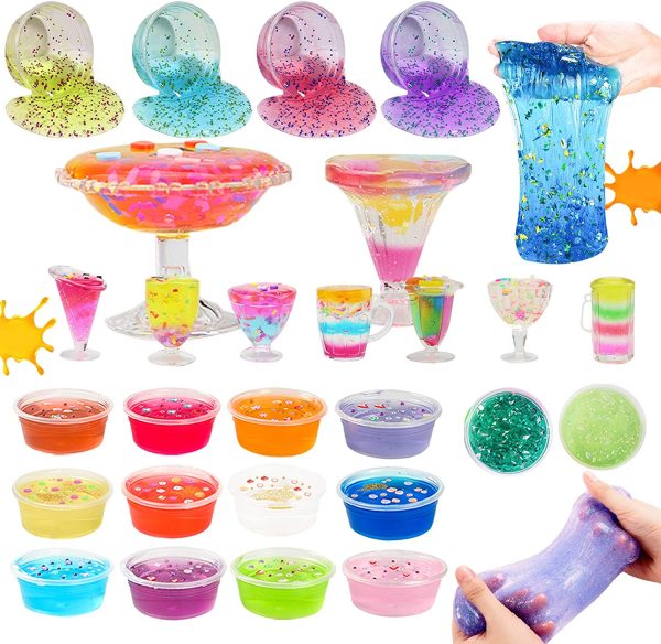 Slime Kit 108Pcs, GTPHOM DIY Slime Making Kit Set for Girls Boys, Art Craft Toys for Kids, Ultimate Slime Supplies Include 48 Glitter, Foam Balls, Fruit Slice, Unicorn Charms - Image 4