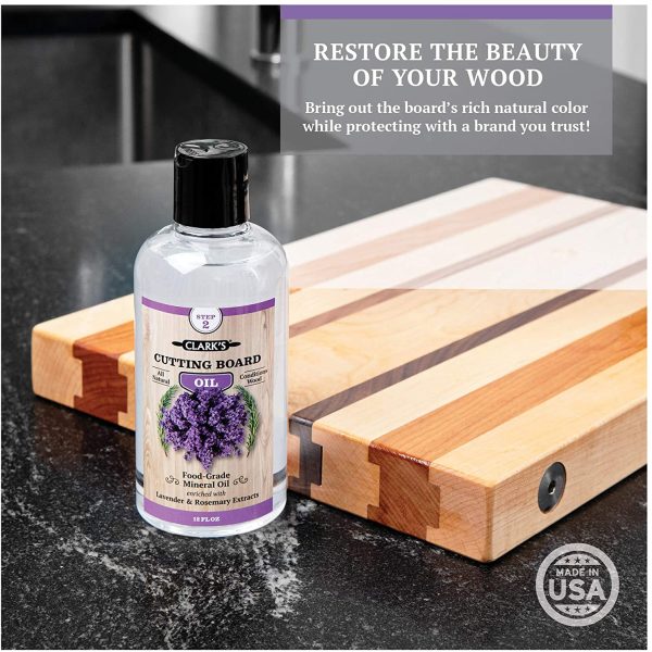 Cutting Board Oil (12oz) by  - Lavender & Rosemary Oils - Food Grade Mineral Oil for Cutting Boards and Butcher Blocks - Oil & Conditioner - Image 2