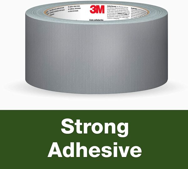 3M Basic Duct Tape, 1.88 in x 55 yd (48 mm x 50.2 m), 1 Roll Silver Duct Tape - Image 7