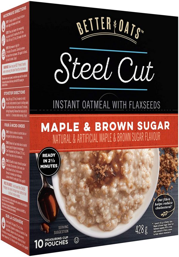 Post Better Oats Steel Cut Maple & Brown Sugar Instant Oatmeal with Flaxseeds, 428 Gram - Image 5