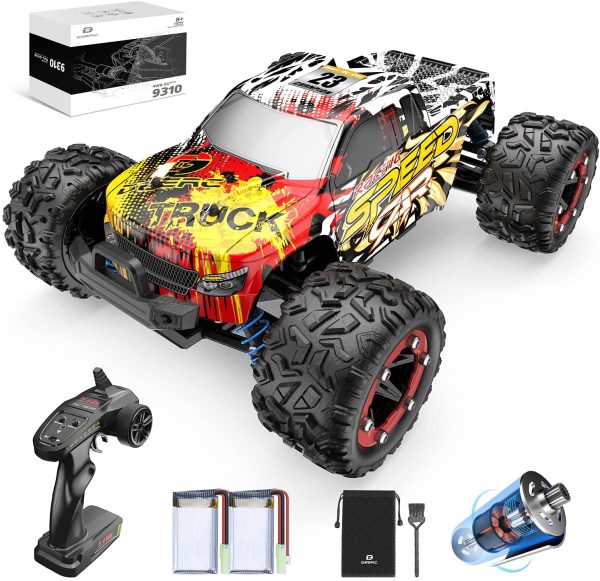 DEERC RC Cars 9310 High Speed Remote Control Car for Adults Kids 30+MPH, 1:18 Scales 4WD Off Road RC Monster Truck,Fast 2.4GHz All Terrains Toy Trucks Gifts for Boys,2 Batteries for 40Min Play - Image 5