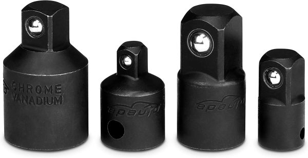 4 Pieces -  Impact Socket Adapter and Reducer Set, Cr-V