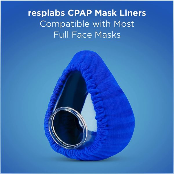 resplabs CPAP Mask Liners - Compatible with Most Full Face Masks, Multi-fit - Reusable, Washable Cushion Covers - 4 Liner Pack - Image 3