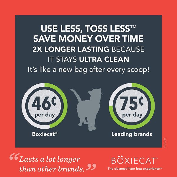 Boxiecat Extra Strength Premium Clumping Cat Litter - Clay Formula - Scent Free Multicat - Ultra Clean Litter Box, Probiotic Powered Odor Control, Hard Clumping Litter, 99.9% Dust Free - Image 4