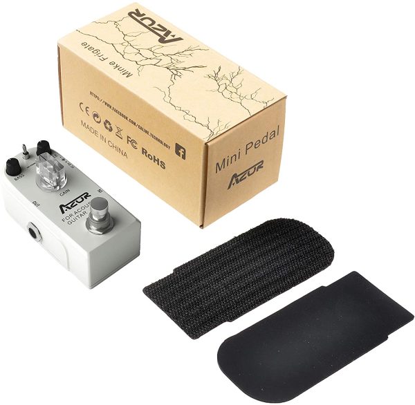 AZOR Acoustic Guitar Effect Pedal with True Bypass for Acoustic Guitar Super Mini White AP318 ??