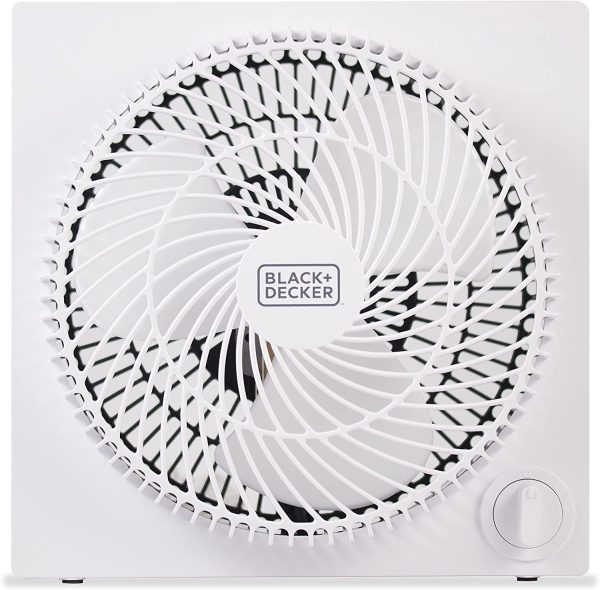 Black & Decker 9 in. Frameless Tabletop Box Fan, White - Image 2