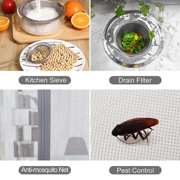 5PACK Stainless Steel Woven Wire Mesh ??Air Vent Mesh12x8.2??(300X210mm)??Hard and Heat-Resistant Woven Wire 20 Mesh Corrosion-Resistant Metal Woven Mesh??for Animal Cage Net,Cabinets Mesh