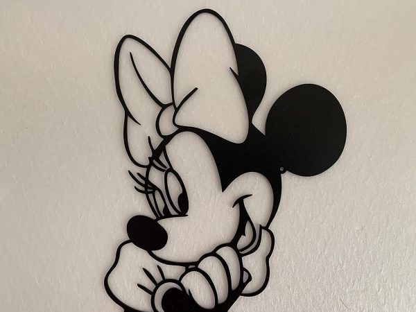 Personalized Minnie Mouse Sign Mickey Silhouette Custom Name Sign Metal Wall Art Wall Hanging Plaque Gift Kids Baby Room Home Decorations Children's Bedroom Door Nursery Decor Birthday Present - Image 2