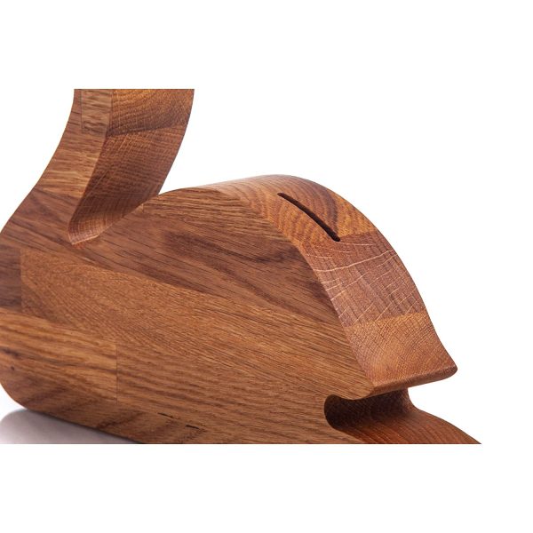 Wood piggy bank SWAN - Montessori wooden gifts for boys girls kids - Adult coin bank - Daughter gift from mom - Unique money box frame - Modern tip jar - Image 3