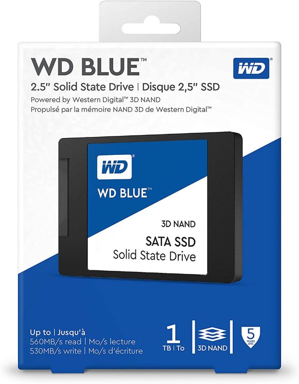 WD Blue 3D NAND 1TB Internal PC SSD - SATA III 6 Gb/s, 2.5"/7mm, Up to 560 MB/s - WDS100T2B0A - Image 3