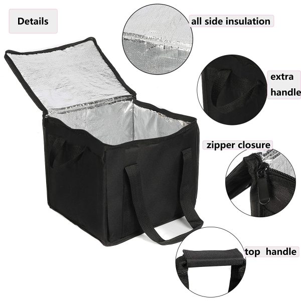 39 L Insulated Food Delivery Bag for Food Transport-Foldable Heavy Duty Food Warmer Grocery Bag for Camping Catering Restaurants (Medium) - Image 8