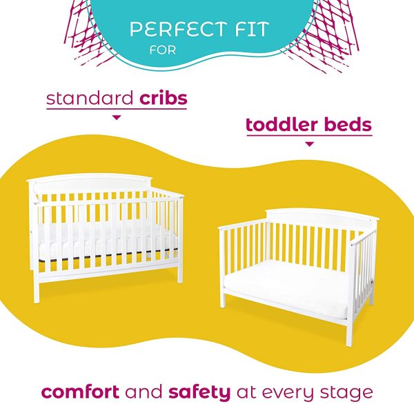 Milliard Premium Memory Foam Hypoallergenic Infant Crib Mattress and Toddler Bed Mattress with Waterproof Cover, Flip Dual Stage System - 27.5 inches x 52 inches x 5.5 inches - Image 6