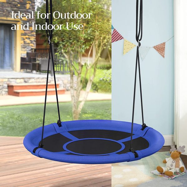 Saucer Tree Swing, 40 Inch, 700 lb Load, Includes Hanging Kit, Blue and Black UGSW001Q01 - Image 8