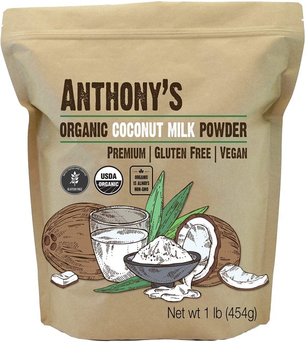 Organic Coconut Milk Powder, Gluten Free, Vegan & Dairy Free, 454 Grams