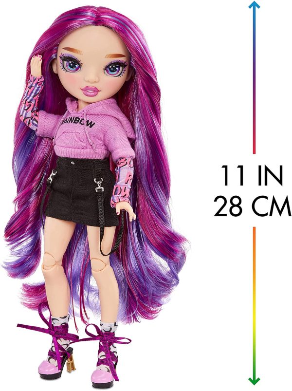 RAINBOW HIGH EMI Vanda ?C Orchid (Deep Purple) Fashion Doll with 2 Outfits to Mix & Match and Doll Accessories - Image 6